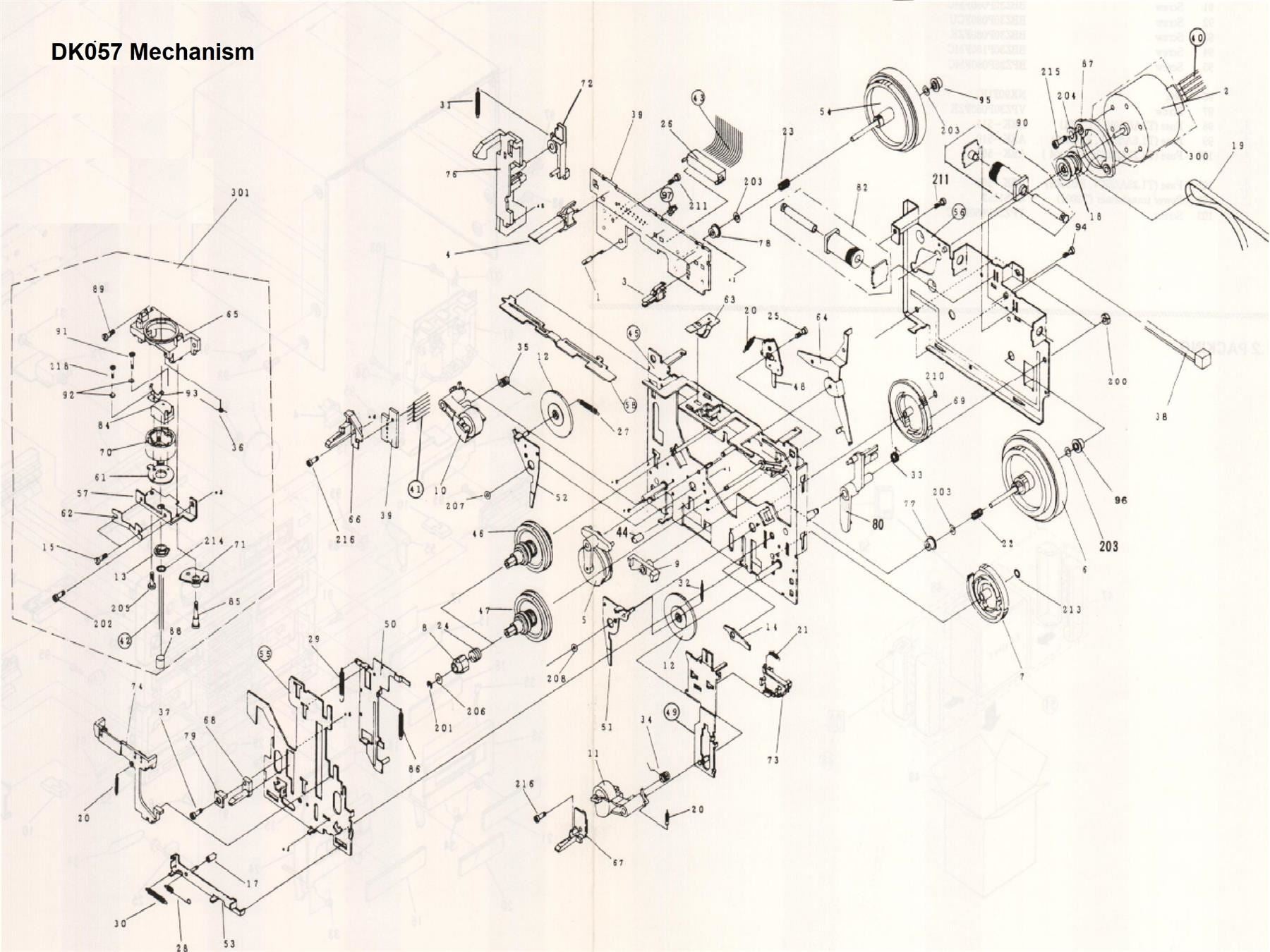 Mechanism Cassette D-Screw for Philips FC670 (Position 216)