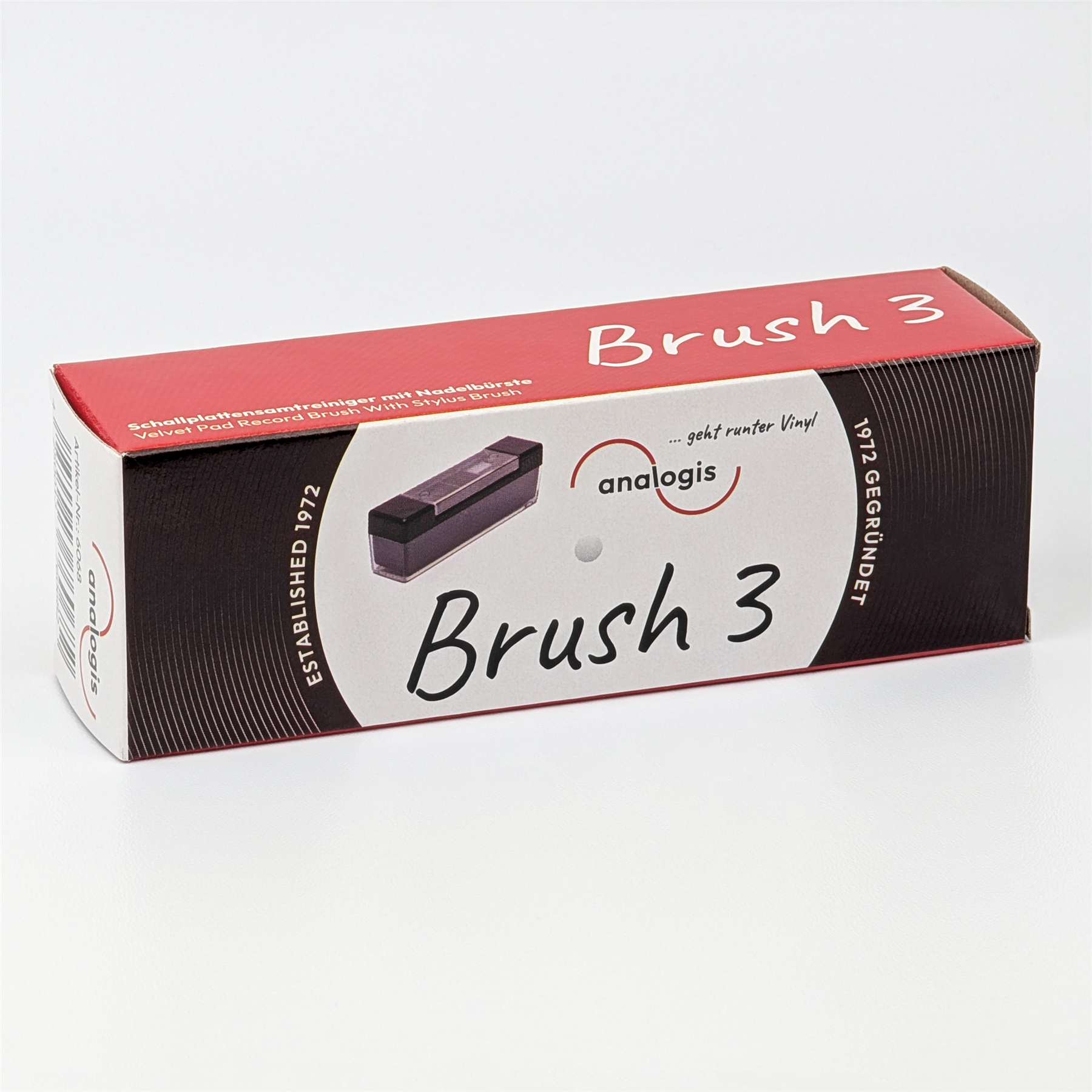 Analogis Brush 3 Velvet Record Cleaning Brush with Stylus Brush