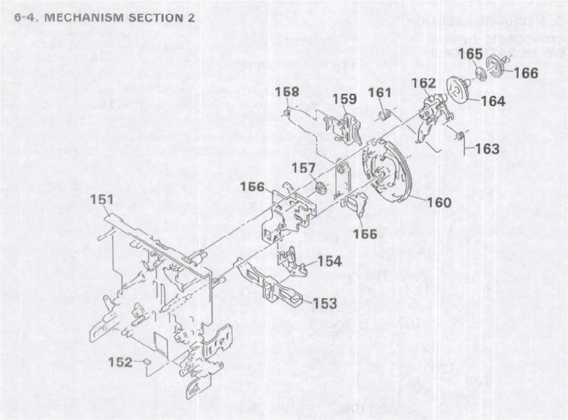 Sony Part Number X-3359-405-1 LEVER (FR ARM) ASSY Pos.(162)