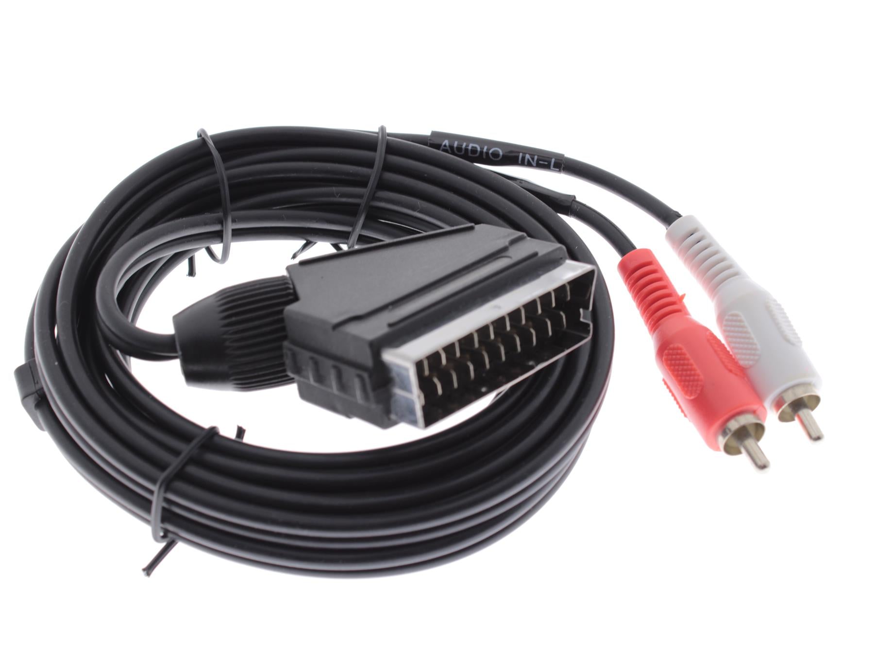 SCART to 2 RCA Male Audio Cable [2 m]