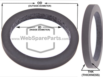 25.0 x 18.0 x 3.0 mm; Idler Tire OD = 25.1 mm ID = 18.7 mm THK = 3.0 mm