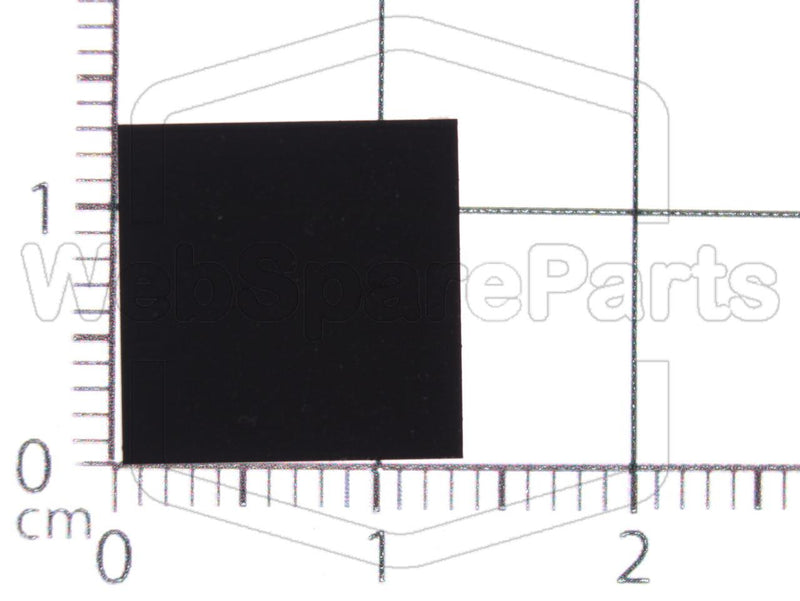 Square Rubber Foot Self-adhesive 12.7mm x 12.7mm Height 2.3 mm