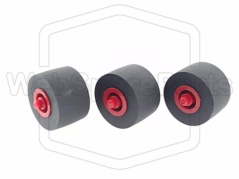 Pinch Roller 10mm x 6mm x 1.5mm (with axis in red)