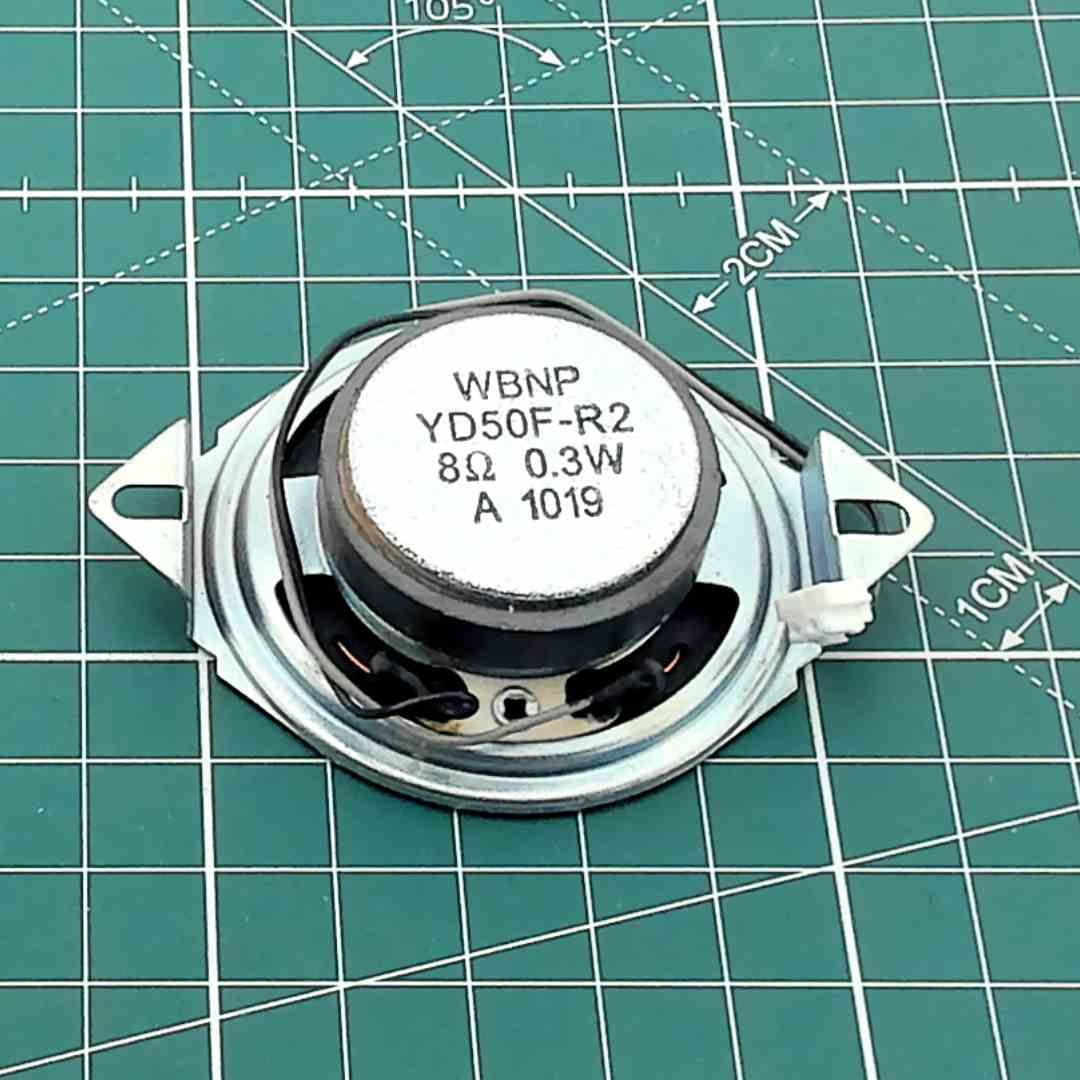 Round Replacement Speaker for Vintage Audio, 8 Ohm 0.3 W [70x50x18mm]