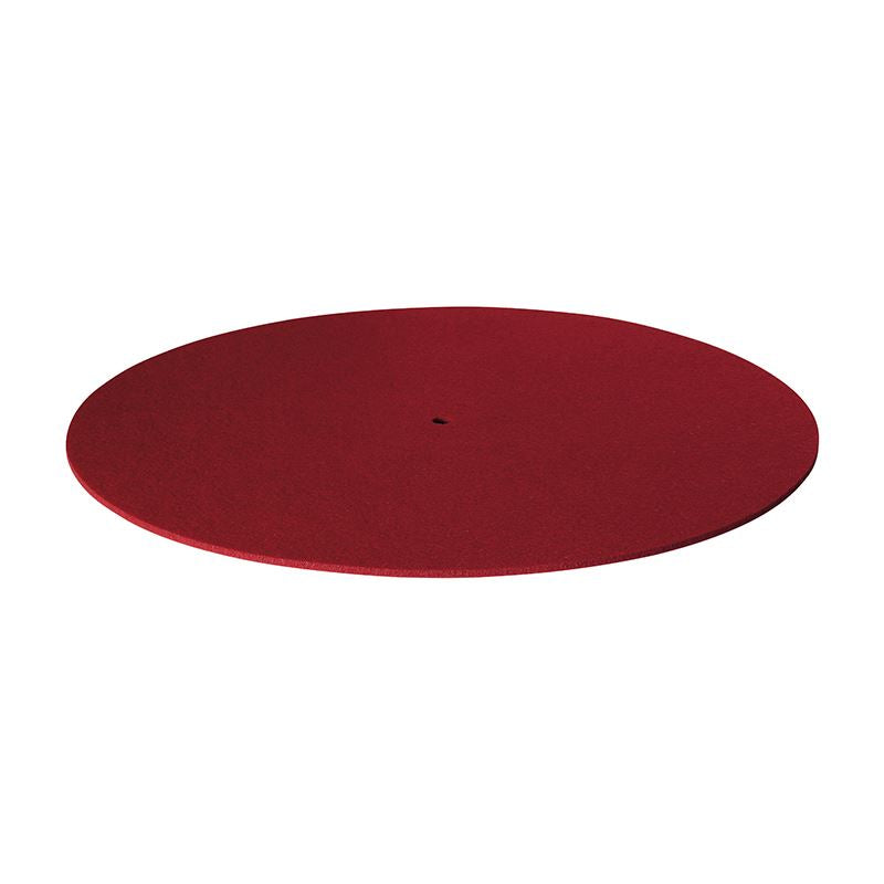 Dynavox PM2 Felt Turntable Mat – Anti-Static Vinyl Platter Mat [Red]