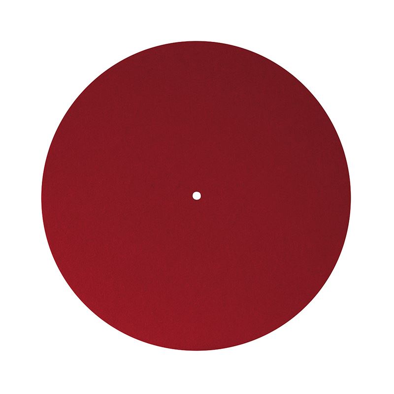 Dynavox PM2 Felt Turntable Mat – Anti-Static Vinyl Platter Mat [Red]