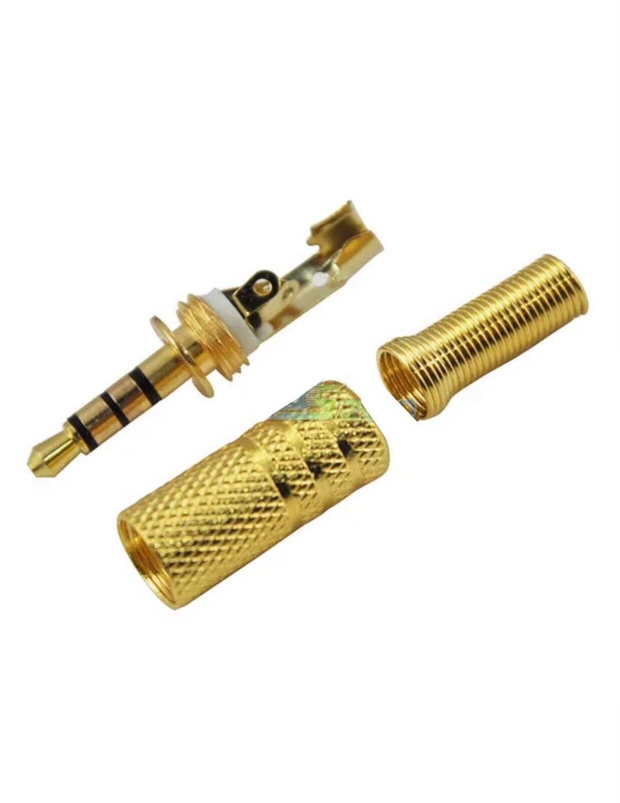3.5mm Stereo Jack Male Metal Plug HQ [Metallic Gold]