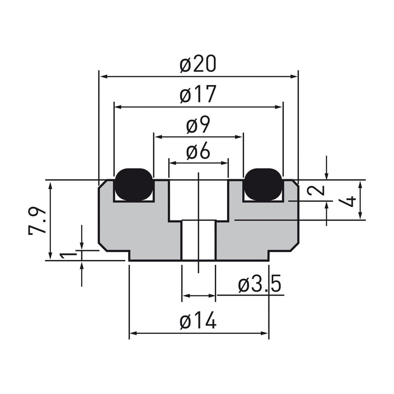 Dynavox aluminum device feet mini black set of 4 - WebSpareParts