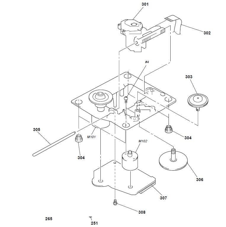 Replacement SHAFT, SLED  Pos.(305) for Sony HCD-D150 CD Player Mechanism
