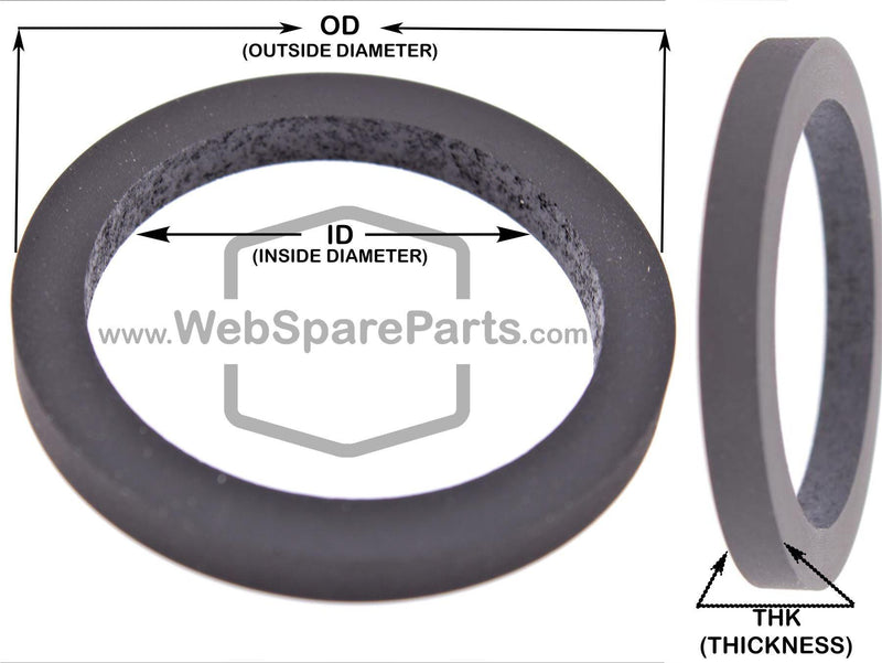 38.5x 32.0 x 3.0 mm; Idler Tire OD = 39.0 mm ID = 32.0 mm THK = 3.0 mm