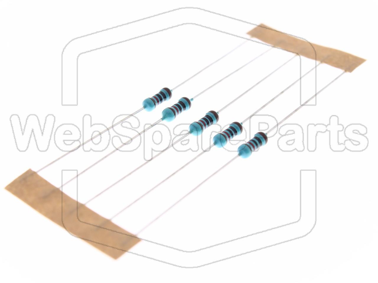 5x Metallic Film Resistance 120R 0.6W ±1% Ø2.5x6.8mm