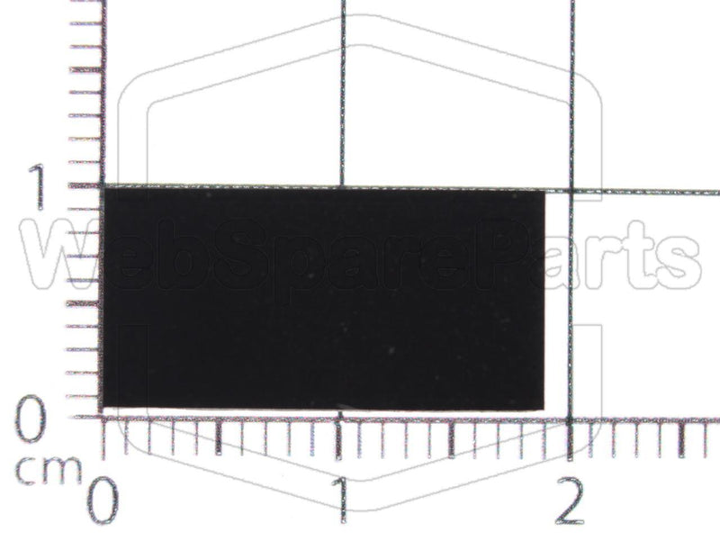 Rectangular Rubber Foot Self-adhesive 18.0mm x 9.0mm Height 3.0mm - WebSpareParts