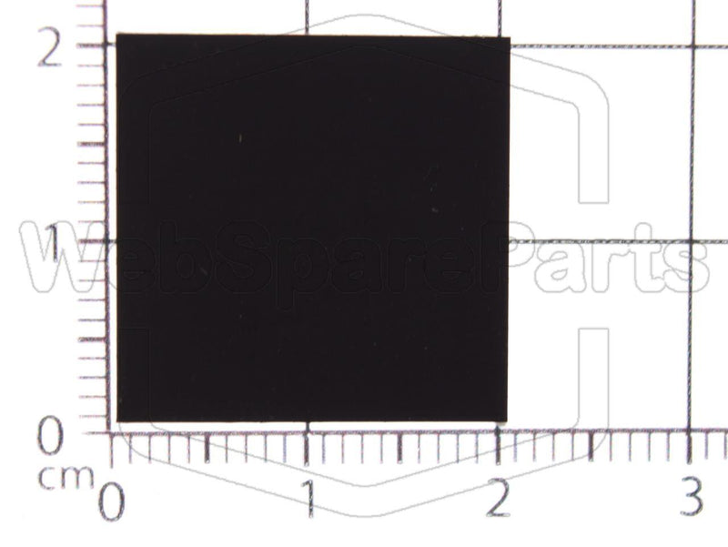 Rectangular Rubber Foot Self-adhesive 20mm x 19.7mm Height 1.5mm - WebSpareParts