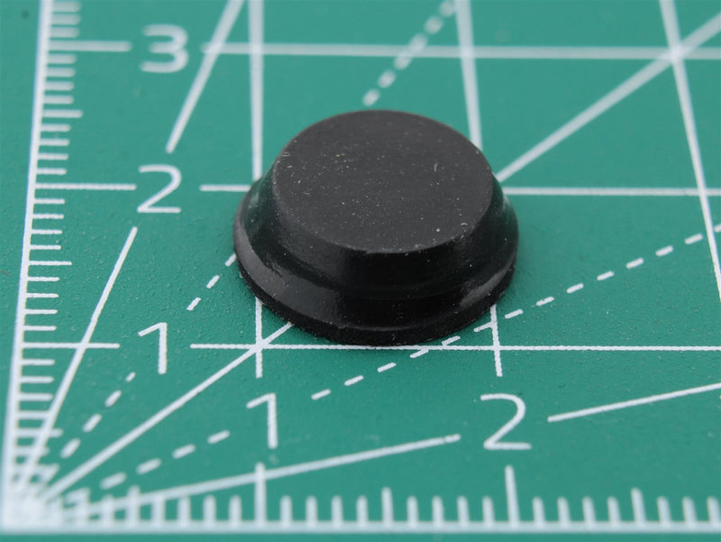 Round Rubber Foot Self-adhesive Ø12mm x Ø9.5mm x height 4mm - WebSpareParts