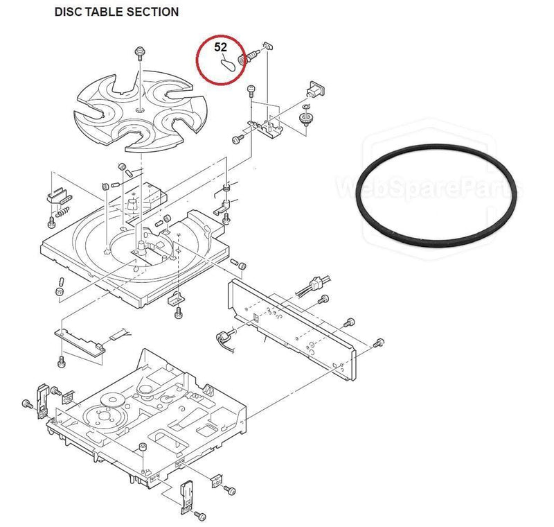 Belt TABLE DISC For CD Player Sony CDP-C245 - WebSpareParts