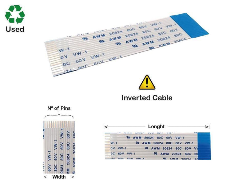 22 Pins Inverted Flat Cable L=60mm W=18.40mm - WebSpareParts