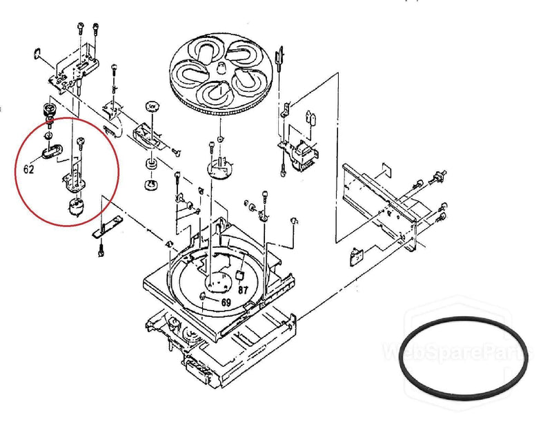 Belt TABLE DISC For CD Player Sony CDP-C305M - WebSpareParts