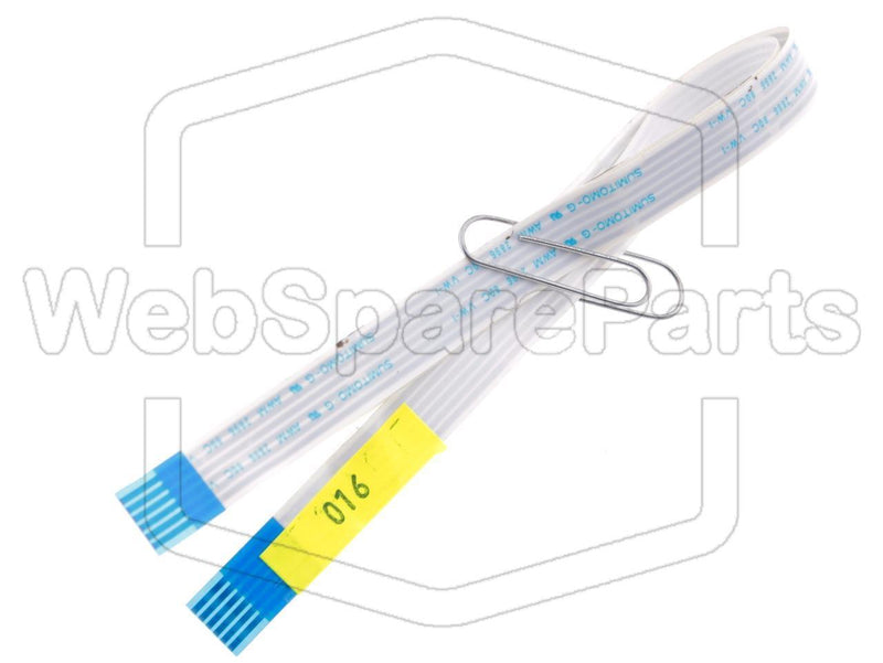 6 Pins Inverted Flat Cable L=402mm W=9.10mm - WebSpareParts